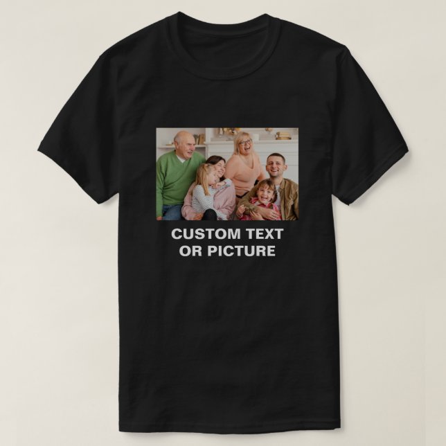 Front and BacK Text Birthday Gift Personalized Tex T-Shirt (Design Front)