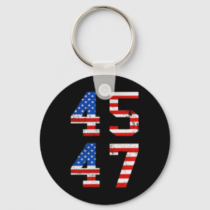 (front And Byck) Jesus Is My Saviour Trump Is My P Keychain