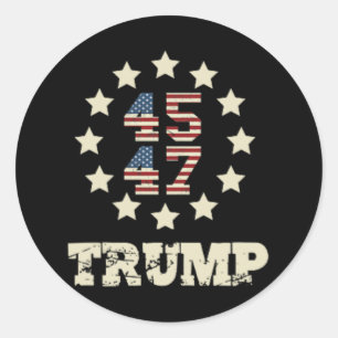 (front And Byck) You Missed Trump 2024 Us American Classic Round Sticker