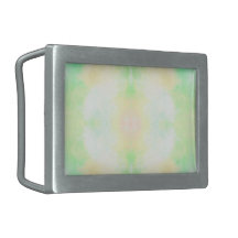 Front and side view of a rectangular belt buckle 
