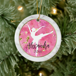 Front/Back Ballerina Ballet Girls Elegant Dance Ceramic Ornament