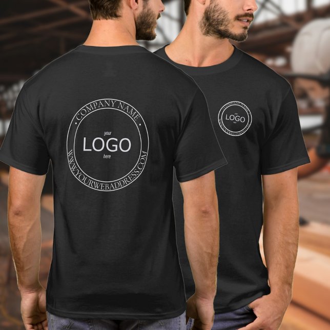 Front Back Circular Logo Text  T-Shirt (Creator Uploaded)