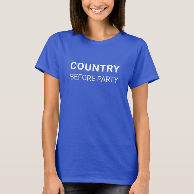 Front & Back Country Before Party Political  T-Shirt (Front)