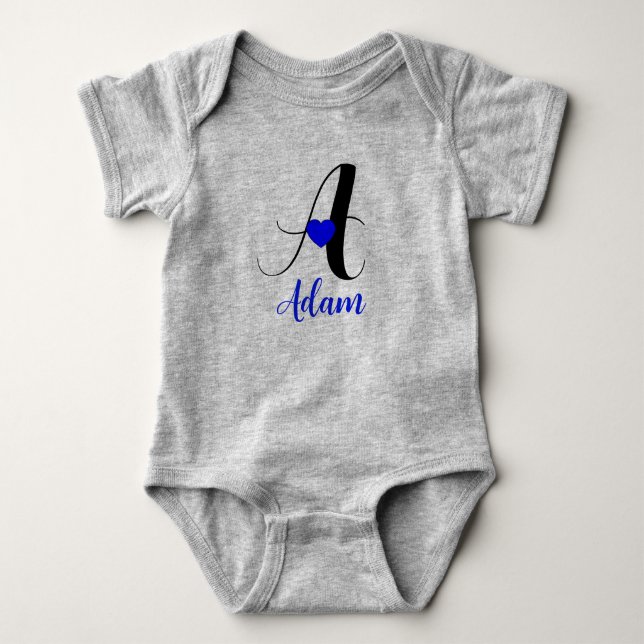 Front & Back Design - Personalized Infant Name Baby Bodysuit (Front)