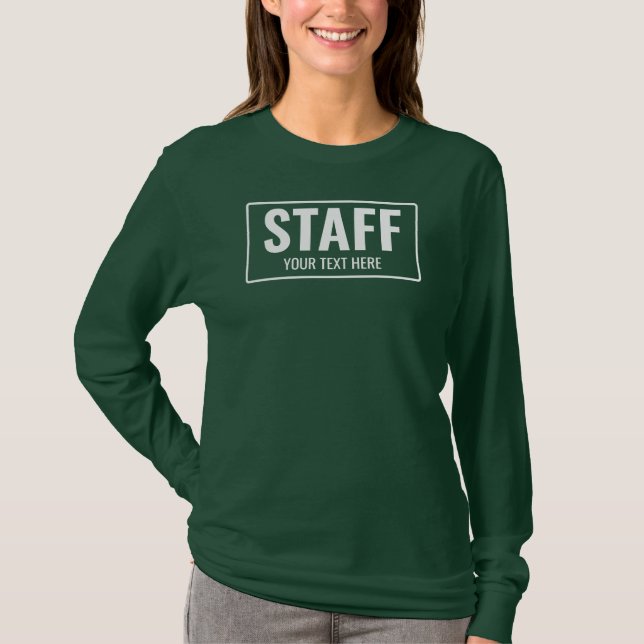 Front & Back Double Sided Print Staff Womens T-Shirt (Front)