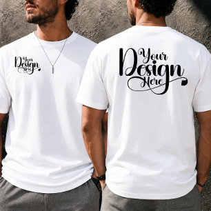 Front & Back Logo Personalized Business Branding  T-Shirt
