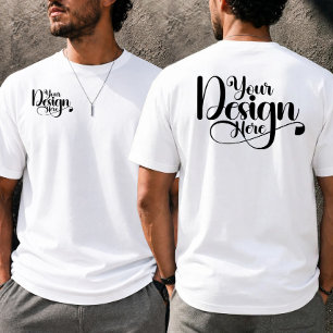 Front & Back Logo Personalized Business Branding  T-Shirt