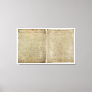 Front & Back ORIGINAL Declaration of Independence Canvas Print