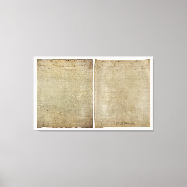 Front & Back ORIGINAL Declaration of Independence Canvas Print (Front)