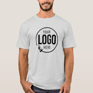 Front & Back Print Business Logo Here Mens T-Shirt