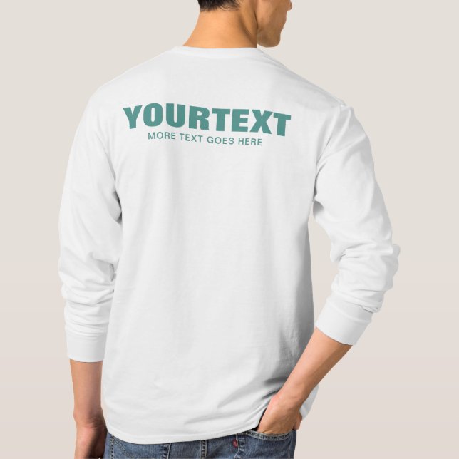 Front & Back Print Mens Security Staff Crew Team T-Shirt (Back)
