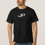 Front & Back Print Your Monogram Initial Mens T-Shirt<br><div class="desc">Initial Letter Name Monogram Template Elegant Trendy Men's Black Value T-Shirt.</div>