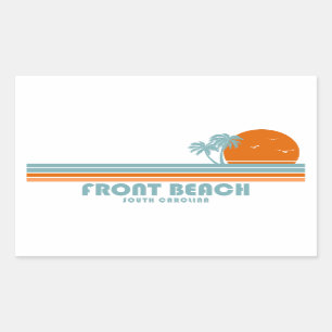 Front Beach South Carolina Sun Palm Trees Sticker