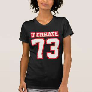Front BLACK WHITE RED Womens Bella Favourite Jerse T-Shirt