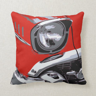 Front car colour throw pillow