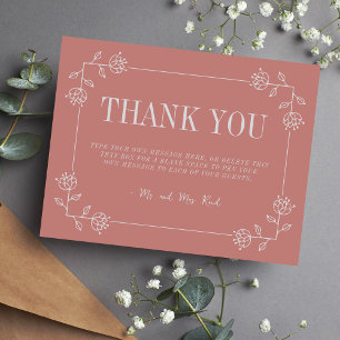 Front Couleurs courbes Carte de remerciements