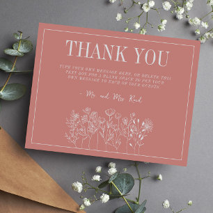 Front Couleurs courbes Carte de remerciements