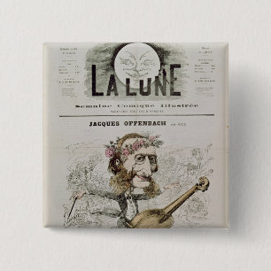 Front cover of 'La Lune' 2 Inch Square Button
