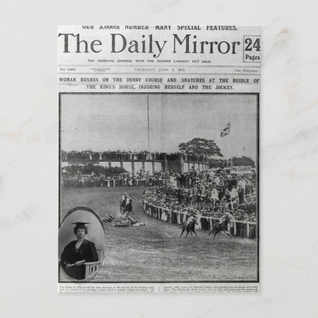 Front cover of 'The Daily Mirror' Postcard (Front)