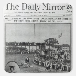 Front cover of 'The Daily Mirror' Square Sticker