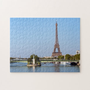 Front de Seine and Eiffel tower - Paris, France Jigsaw Puzzle