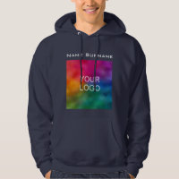 Front Design Business Logo Men's Navy Blue Basic