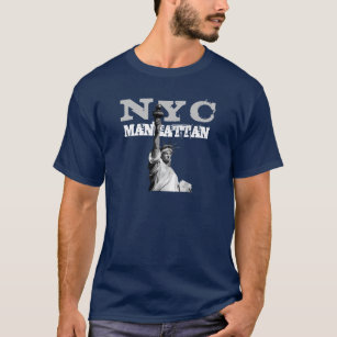 Front Design Liberty Statue Nyc New York Men's T-Shirt