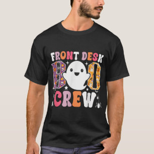 Front Desk Boo Crew Ghost Halloween Receptionist T-Shirt