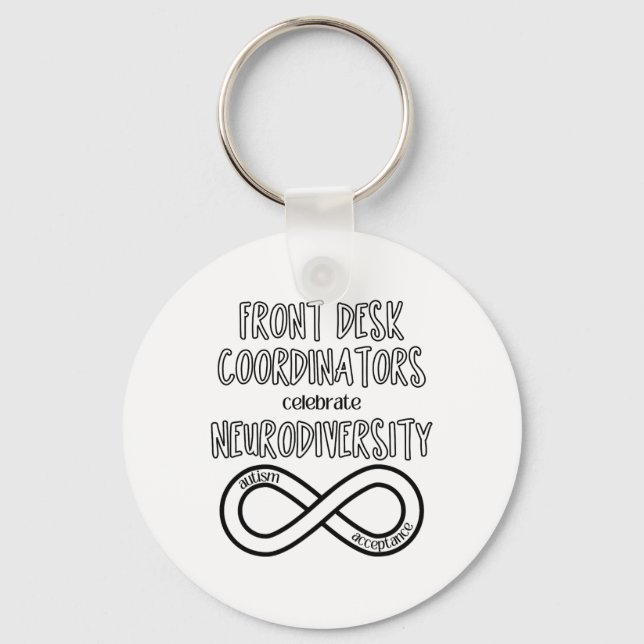 Front Desk Celebrates Neurodiversity Acceptance Au Keychain (Front)