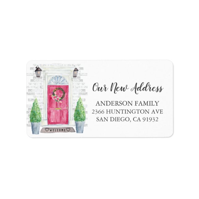 Front Door New Address Return Address Label (Front)
