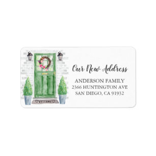 Front Door New Address Return Address Label