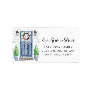 Front Door New Address Return Address Label