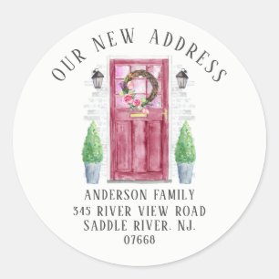 Front Door   New Home Address Label Sticker