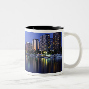 Front du Seine and Eiffel Tower, Paris, France 2 Two-Tone Coffee Mug