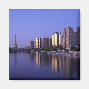 Front du Seine and Eiffel Tower, Paris, France Magnet