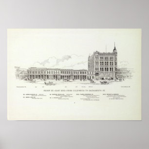 Front East side California and Sacramento Poster