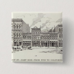 Front East side Pine and California 2 Inch Square Button