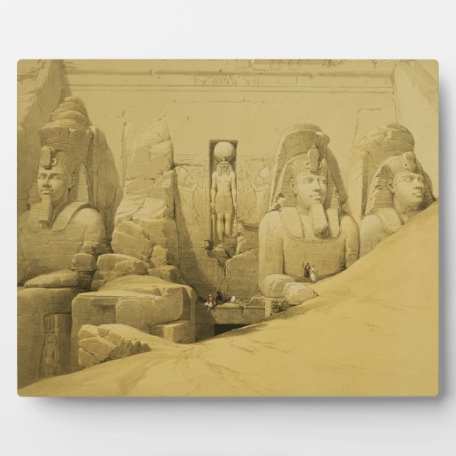 Front Elevation of the Great Temple of Aboo Simbel Plaque (Front)