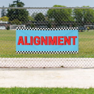 Front End Alignment Automotive Shop Large Blue Banner