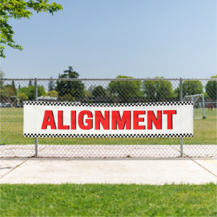Front End Alignment Automotive Shop Large White Banner