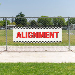 Front End Alignment Automotive Shop Large White Banner