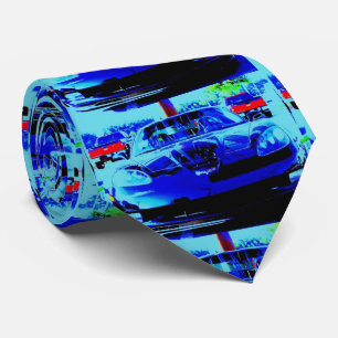 Front end and hood of a Black & Blue Corvette Z06 Tie