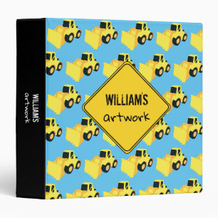 Front End Loader Construction Truck Artwork Artist Binder