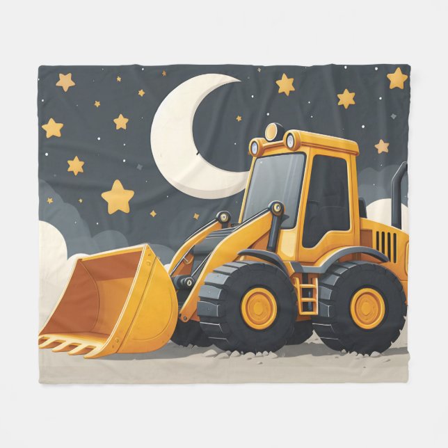 Front End Loader Construction Truck Fleece Blanket (Front (Horizontal))