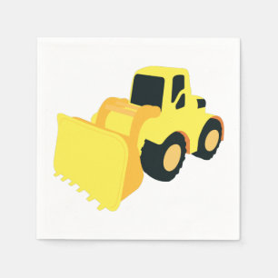 Front End Loader Construction Truck Napkin