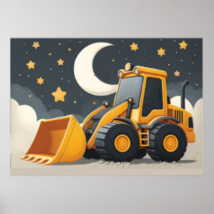Front End Loader Construction Truck Poster