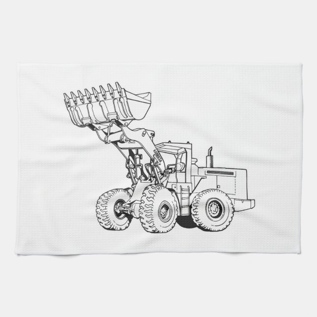 Front End Loader Kitchen Towel (Horizontal)
