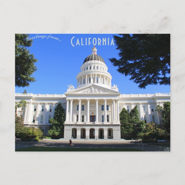 Front of California State Capitol Sacramento CA Postcard (Front)
