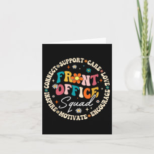 Front Office Squad Back To School Happy First Day  Card