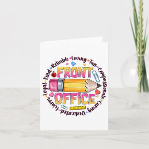 Front Office Squad Back To School Happy First Day Card